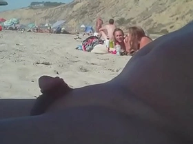 Man with a small penis on the nudist beach