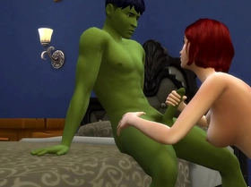 The hulk fucking a sexy redhead girl anal only