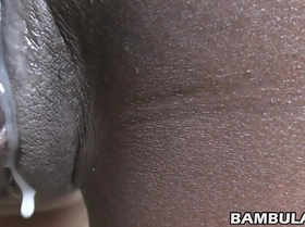 Black ass fucked and creampie