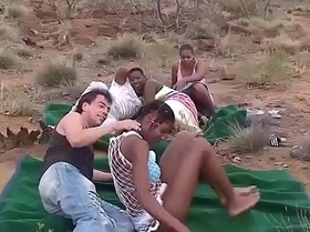 Real african safari groupsex orgy in nature