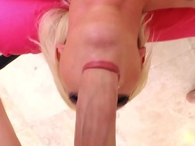 Sexy big tits blonde christina shine deepthroat blowjob