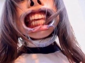 Subtitled weird japanese face destruction shaved schoolgirl