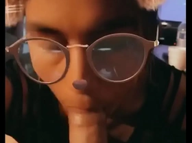Getting sucked on her snap she swallows nut
