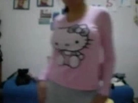 Teen with big boobs on webcam