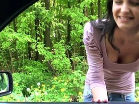 Innocent hitchhiking teen from russia car sex