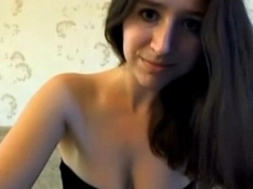Busty teen girl has orgasm fingering her pussy on cam