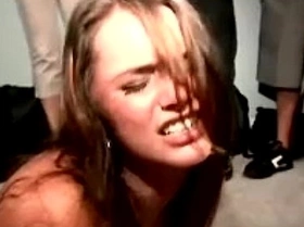 Bitch fucked at college party in front of everyone
