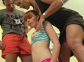 Mom gives teen good fucking lesson