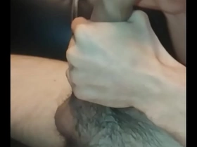 Foreskin masturbation technique with slow motion