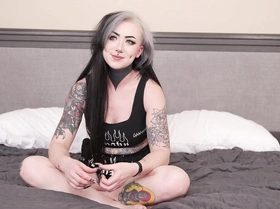 Goth hottie makes her hardcore casting debut