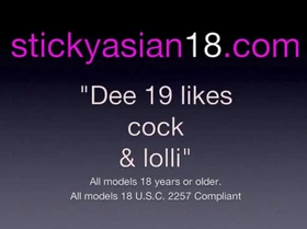 Stickyasian18 compilation with petite dee cock & lolli