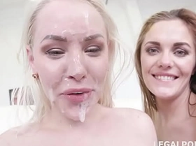 Face full of cum for dp sluts lola taylor & dominica phoenix after getting smash