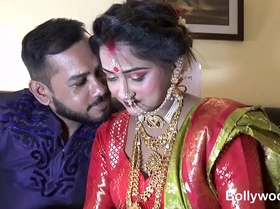 Newly Married Indian Girl Sudipa Hardcore Honeymoon First night sex and creampie - Hindi Audio