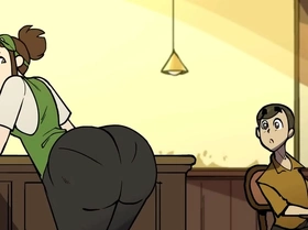 Chubby Barista with Giant Lactating Boobs - 3D Cartoon Parody HQ
