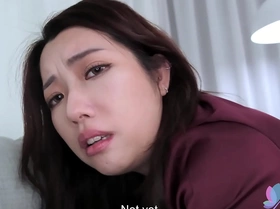 Erotic Chinese Housewife Cici with big tits plays with a hard cock.