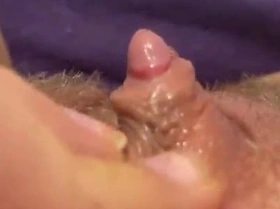 Big clit orgasm closeup