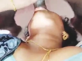 Indian adult bhabi seduces and fucks her husband’s brother, moaning and whispering dirty Telugu words as he pounds her tight pussy hard