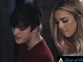 Horny MILF Dee Williams ravishes her stepson in a steamy threesome with Tiffany Watson, featuring deepthroat and doggystyle.