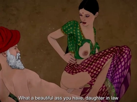 Bold Asian daughter-in-law catches father-in-law stroking and gets roughly pounded.