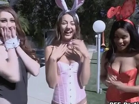 Hot bunnies looking for eggs to earn cock