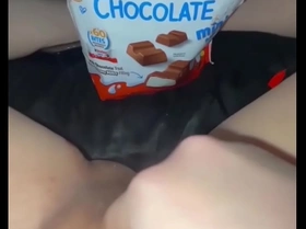 Watch a kinky Arabian stepsister\'s wild food fetish masturbation with a giant dildo in Los Angeles, delivering real, moaning orgasms.