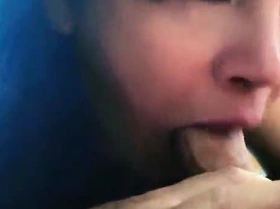 Milla Santiago seductively pleasures the delivery man, craving his hot release in her eager mouth during an intimate encounter.