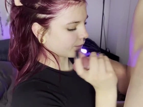 A steamy morning blowjob for a devoted fan, diving deep with playful passion.